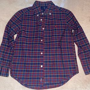 Ralph Lauren Button Down Red/Blue Plaid Sz 5